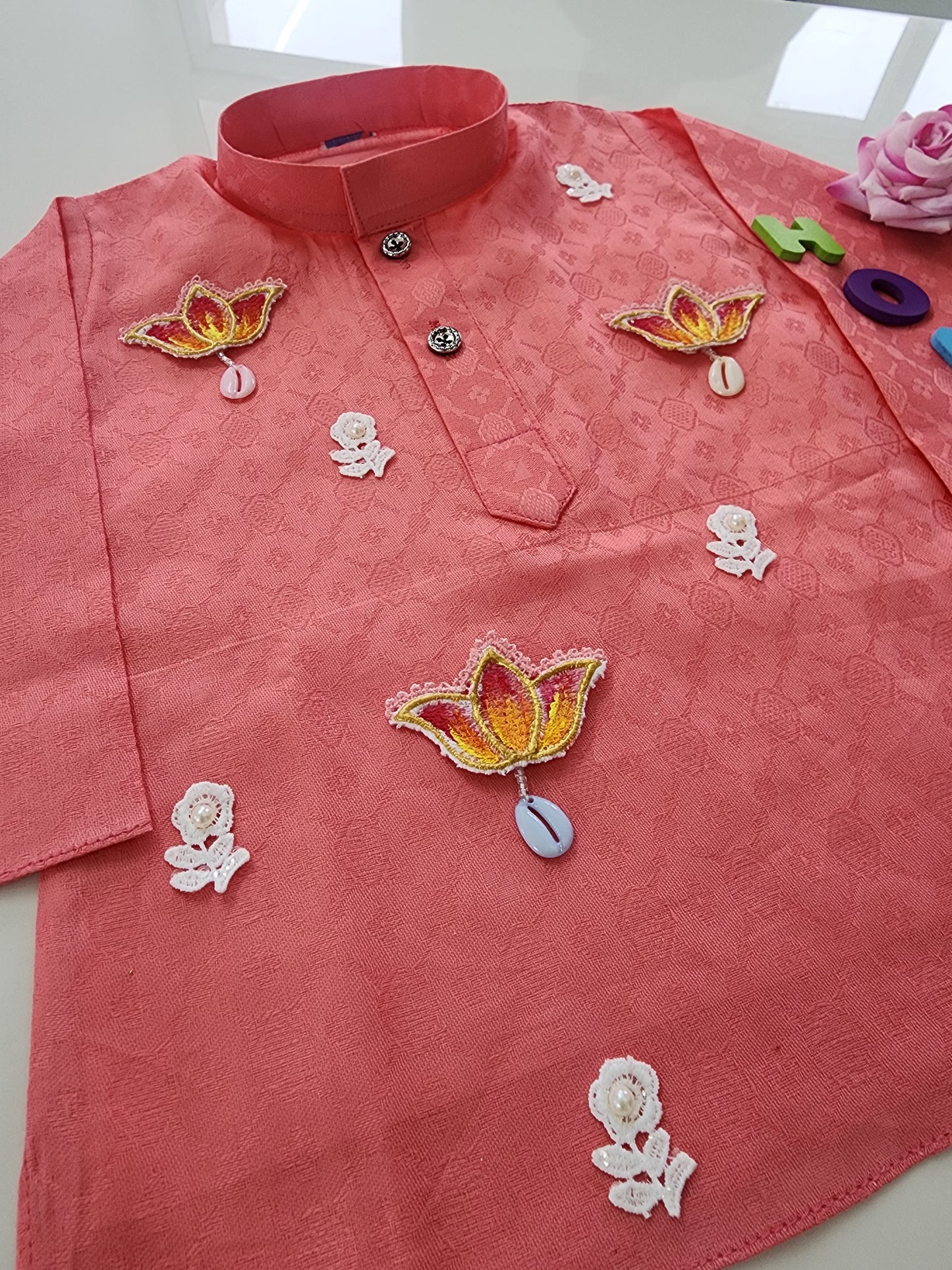 Hovea Peach kurta Set