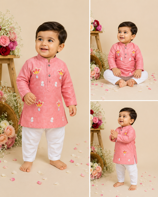Hovea Peach kurta Set