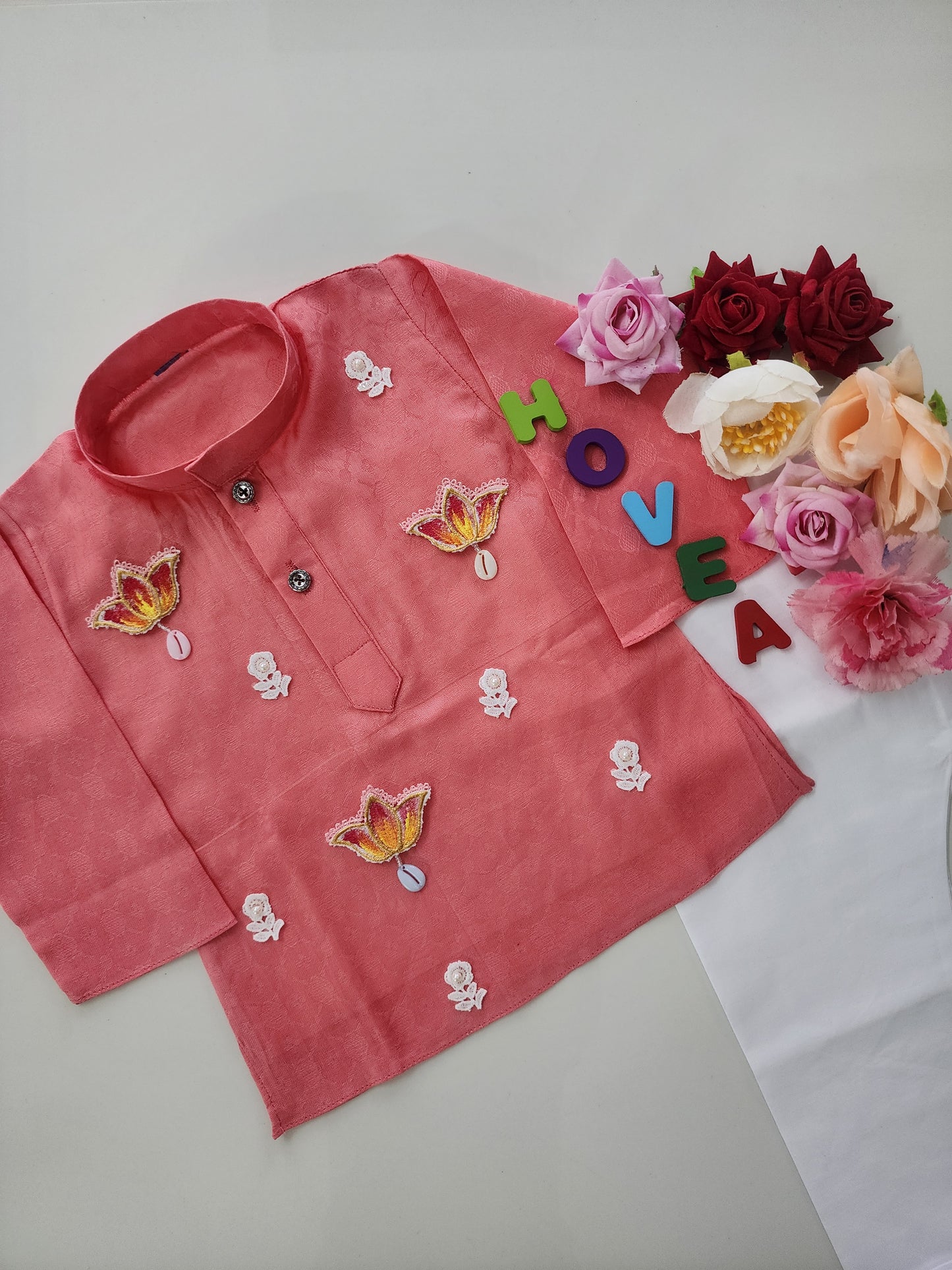 Hovea Peach kurta Set