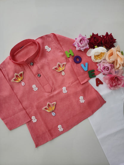 Hovea Peach kurta Set