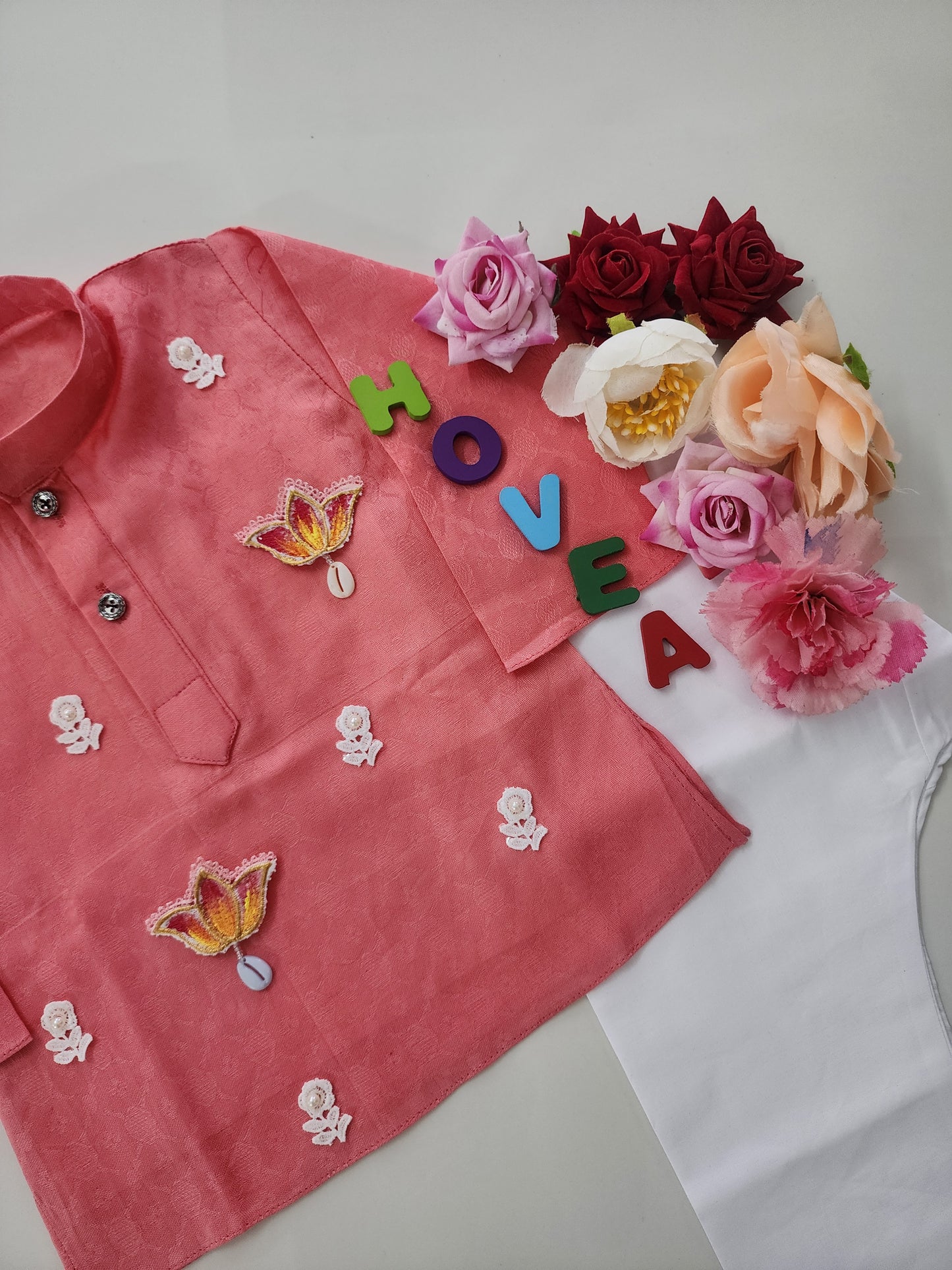 Hovea Peach kurta Set