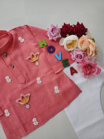 Hovea Peach kurta Set