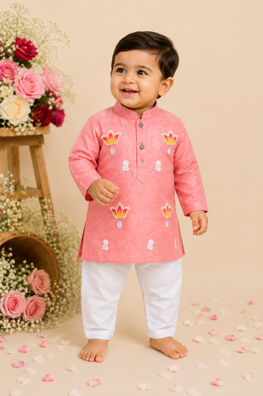 Hovea Peach kurta Set