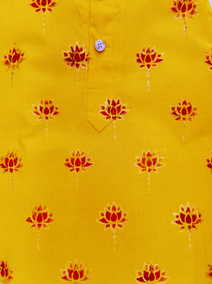 babyNjungle -Infant-Toddler-100% cotton Hand Printed ethnic Wear dhoti kurta set for Boys