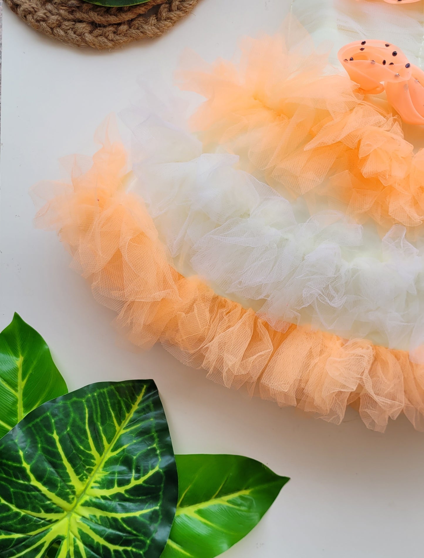 babyNjungle Partywear frills Multicolour Net frock for girls