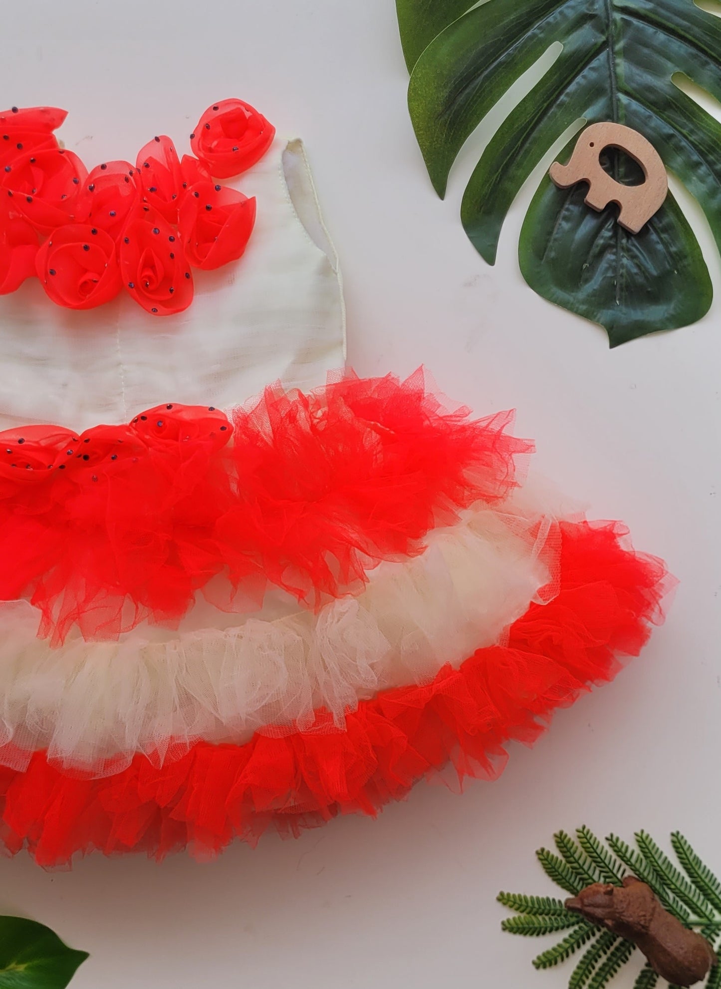 babyNjungle Partywear frills Multicolour Net frock for girls