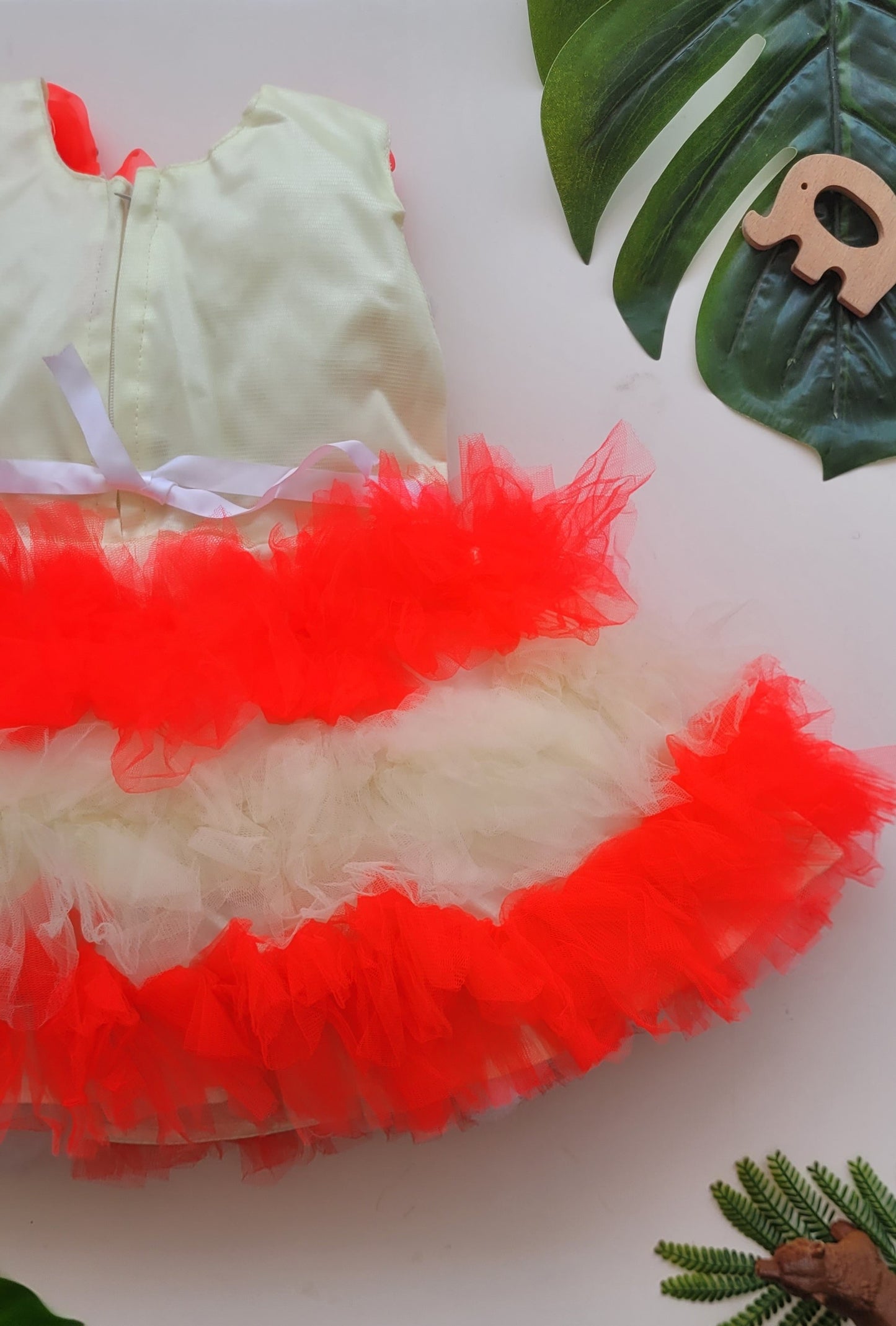 babyNjungle Partywear frills Multicolour Net frock for girls