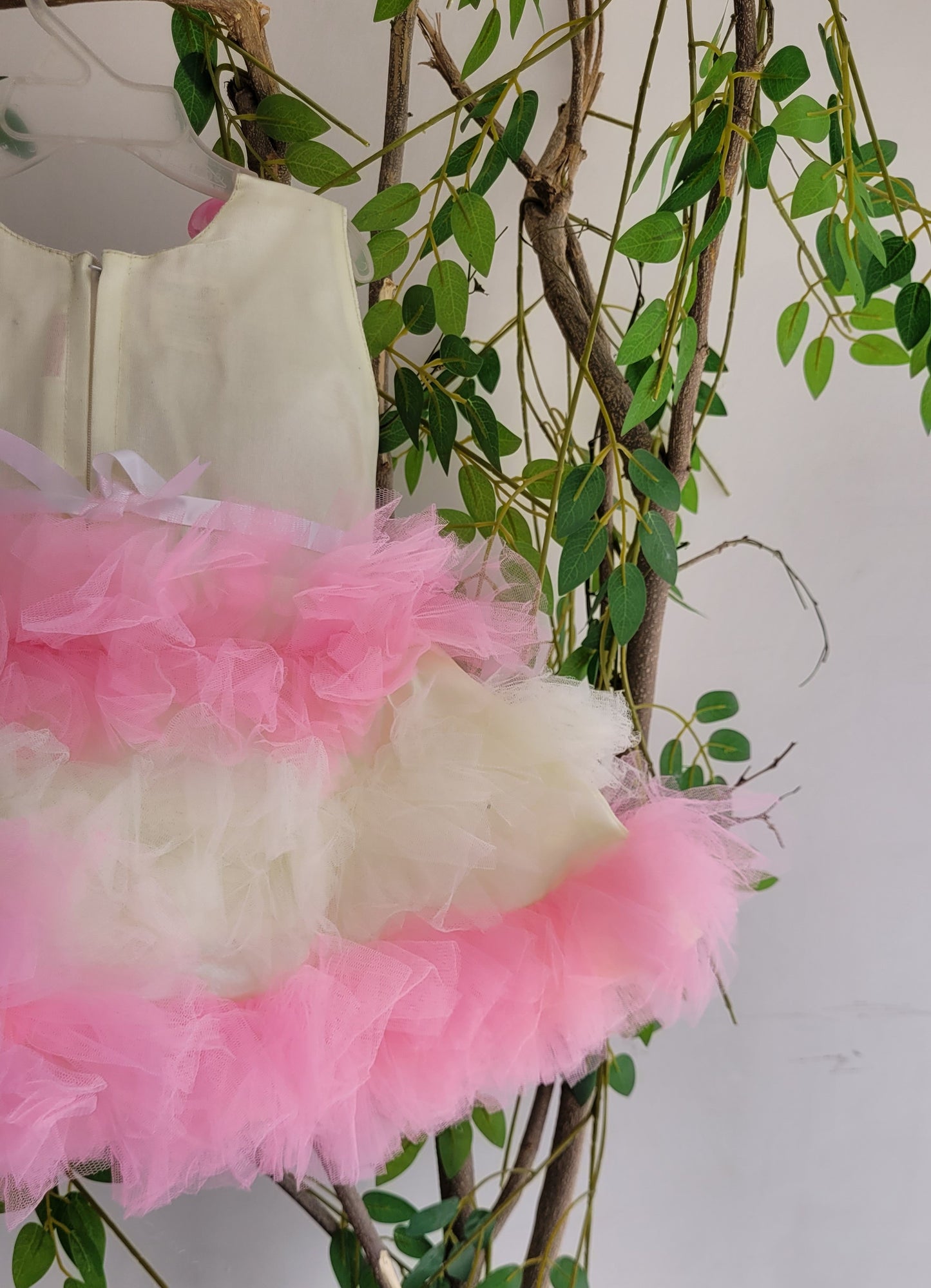 babyNjungle Partywear frills Multicolour Net frock for girls