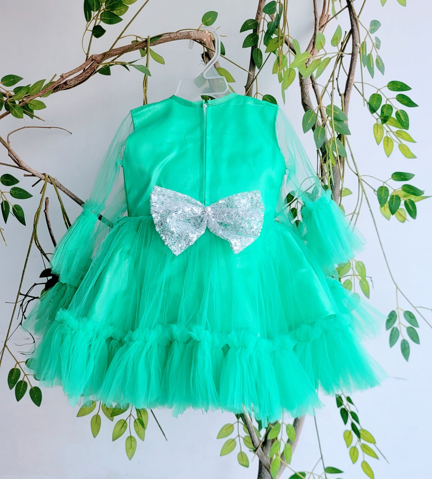 Babynjungle Kids Butterfly Embellished  Frills Frock