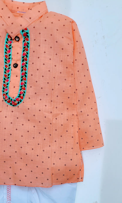 Babynjungle kids Cotton Printed Dhoti kurta set for boys