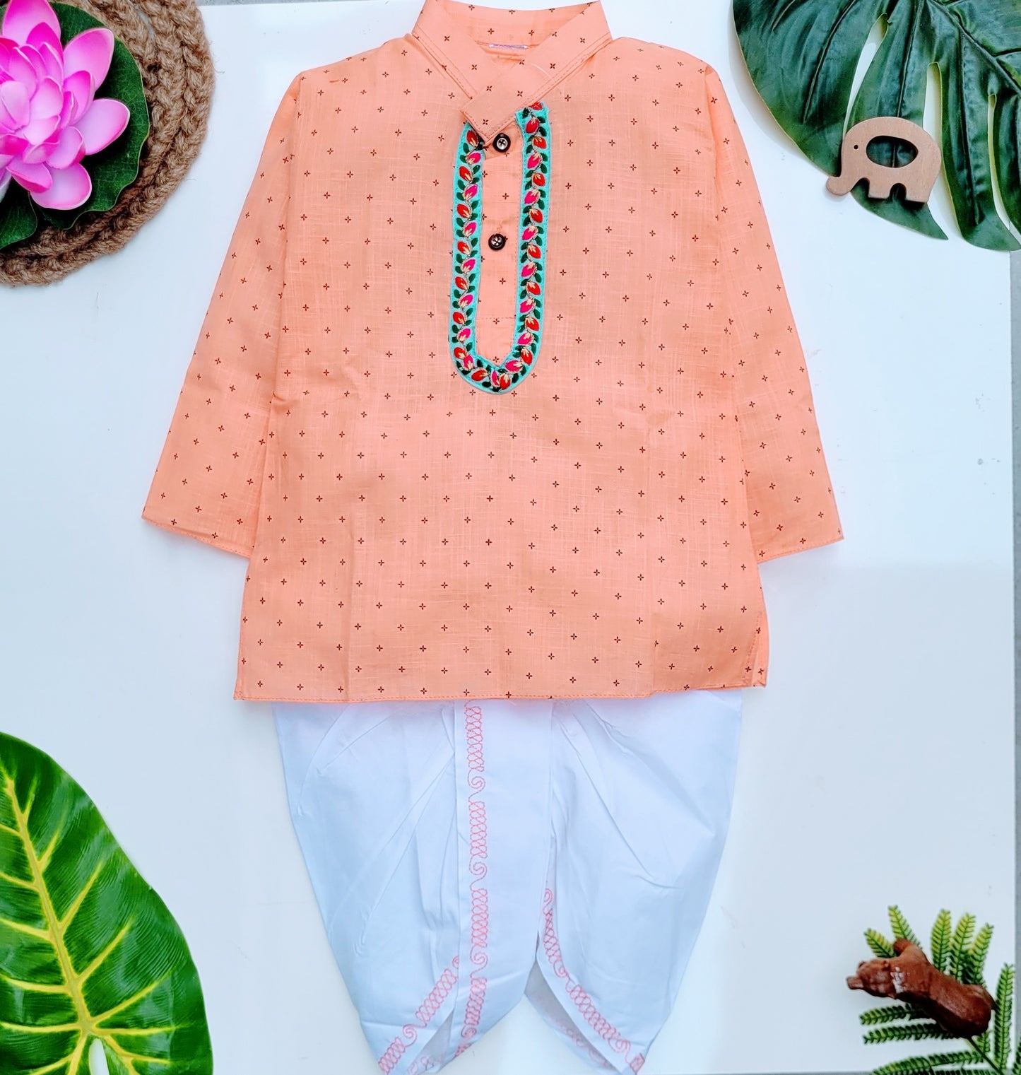 Babynjungle kids Cotton Printed Dhoti kurta set for boys