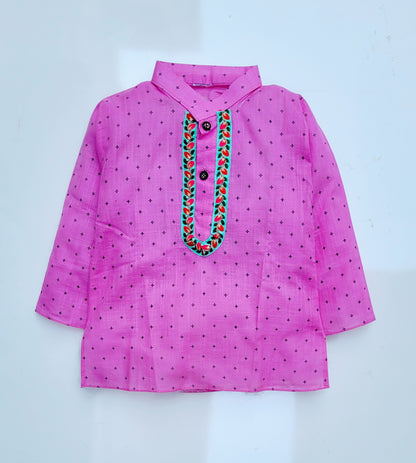 BabyNjungle Kids Printed Cotton Dhoti kurta set for Boys