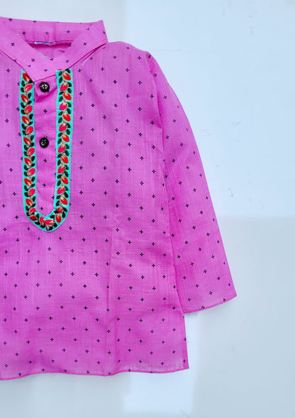 BabyNjungle Kids Printed Cotton Dhoti kurta set for Boys