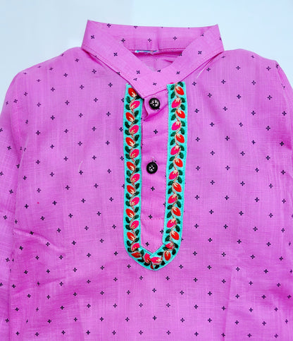 BabyNjungle Kids Printed Cotton Dhoti kurta set for Boys
