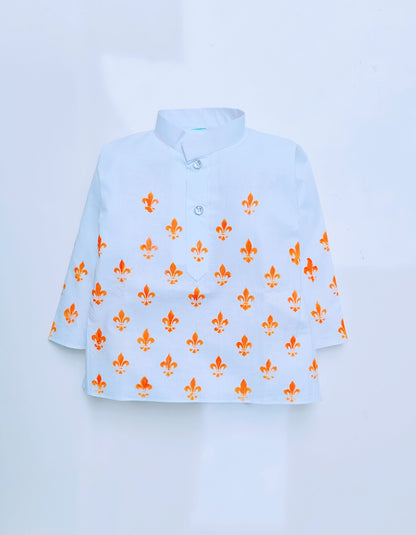 Babynjungle Kids 100% Cotton Hand Painted Ethnic Wear kurta set for Boys