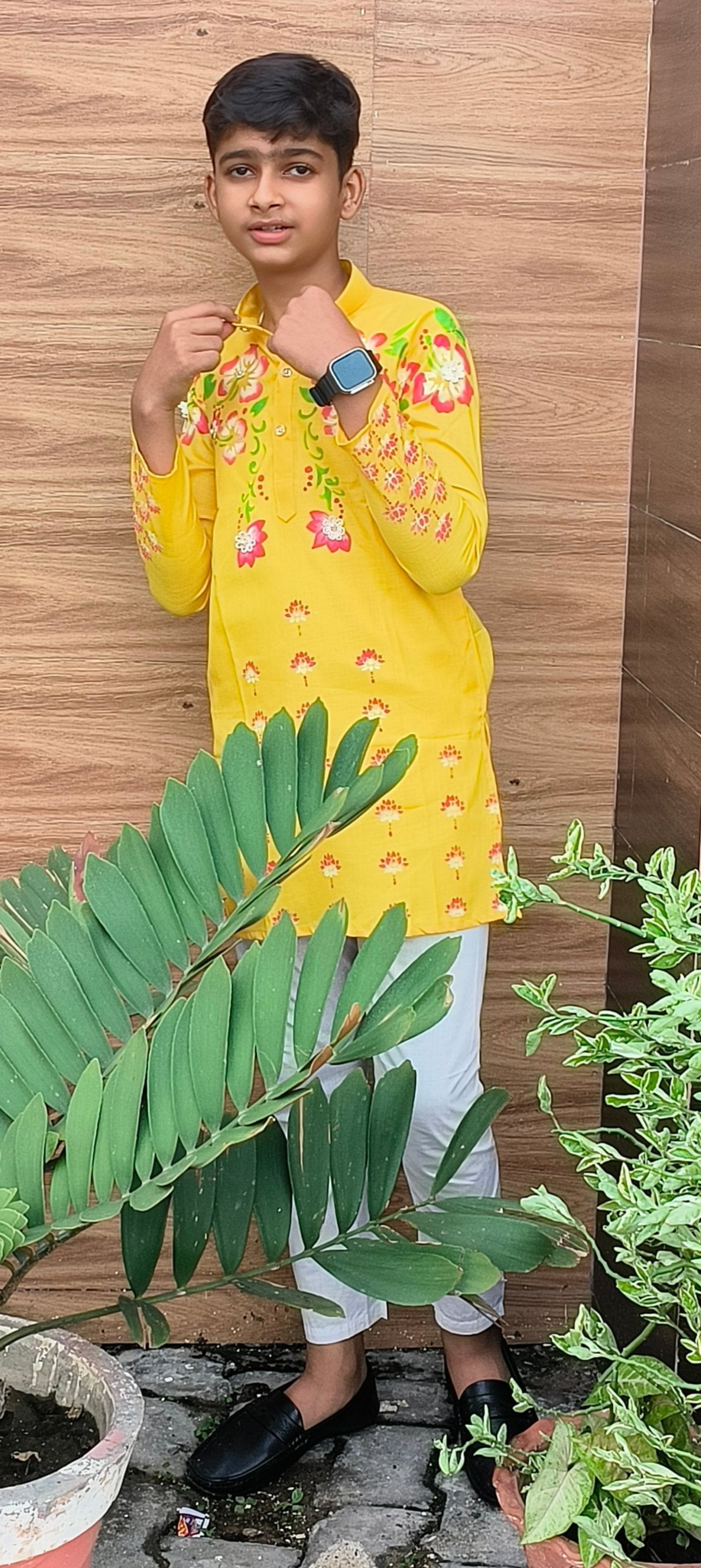 hand painted kurta for boys