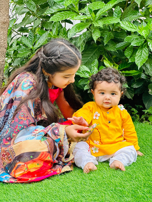 Babynjungle kids - Infant Ethnic wear 100% Cotton Kurta set for Boys