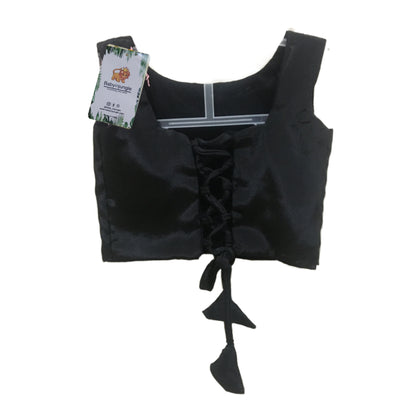 Babynjungle Sleeveless Black Embroidered Brocade Choli With Silk Lehengha choli Set for Girls