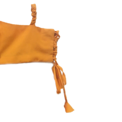 Babynjungle Ethnic Partywear 100% Cotton orange Lehengha Top set for girls