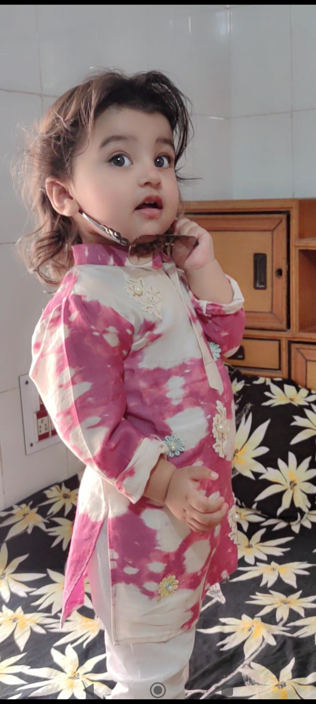 Happyjunglee Sibling Matching Rakhi Outfit – Tie and Dye Cotton Festive Kurta Set for Kids