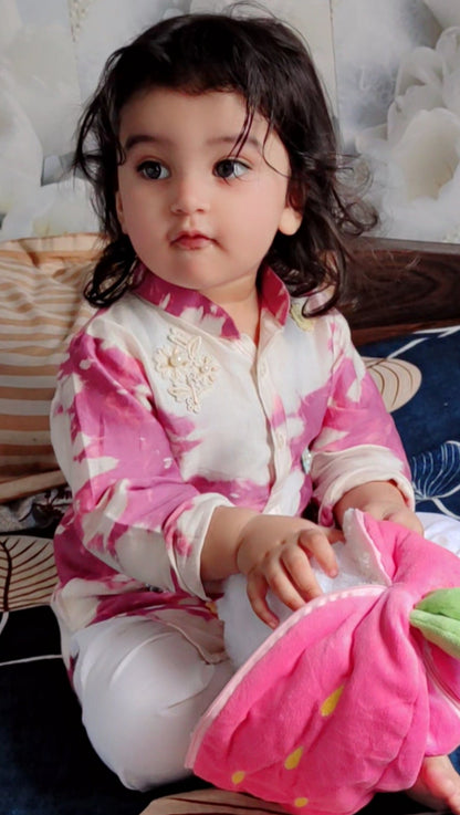 Happyjunglee Sibling Matching Rakhi Outfit – Tie and Dye Cotton Festive Kurta Set for Kids