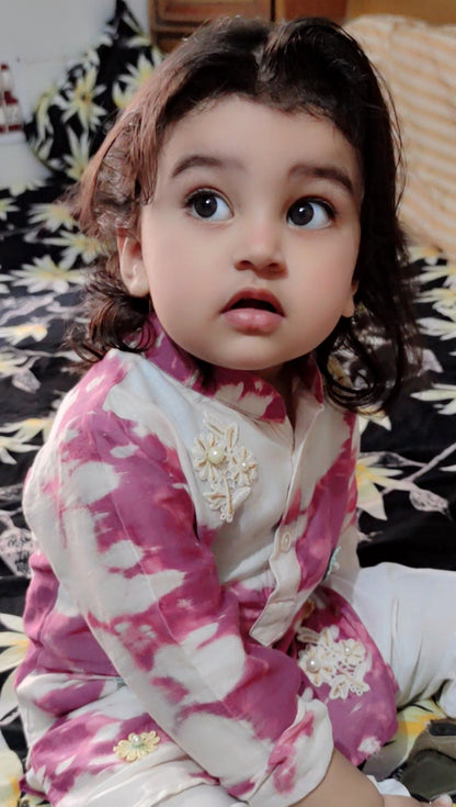 Happyjunglee Sibling Matching Rakhi Outfit – Tie and Dye Cotton Festive Kurta Set for Kids