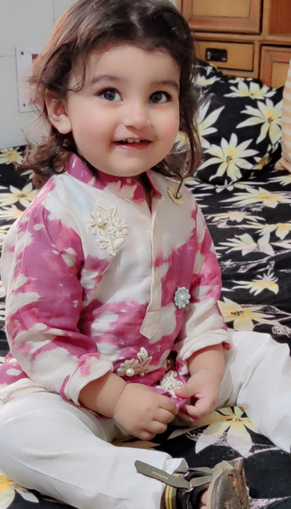 Happyjunglee Sibling Matching Rakhi Outfit – Tie and Dye Cotton Festive Kurta Set for Kids