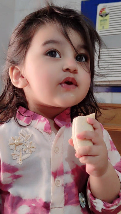 Happyjunglee Sibling Matching Rakhi Outfit – Tie and Dye Cotton Festive Kurta Set for Kids
