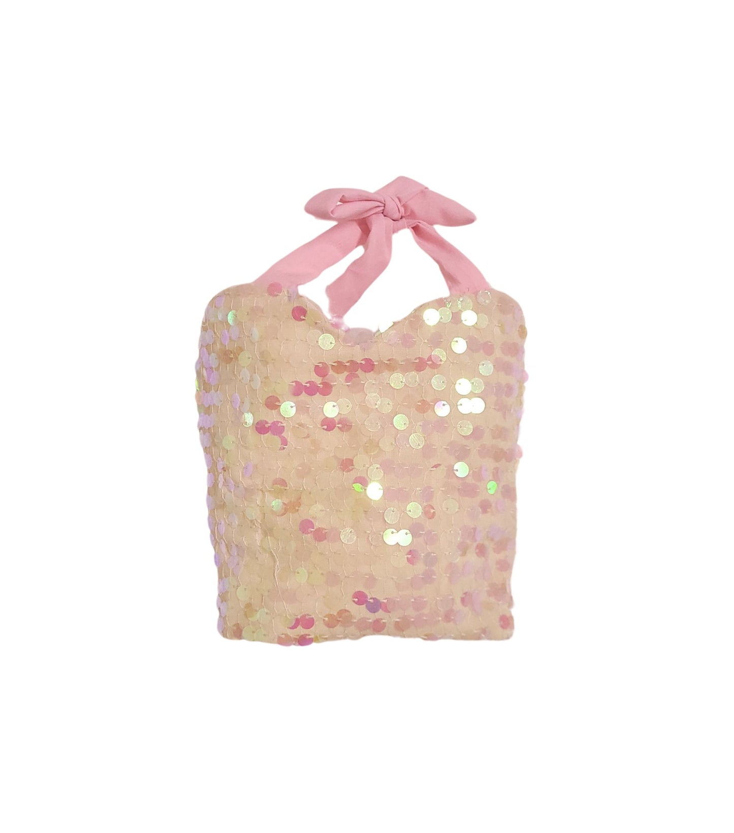Babynjungle Girls Pink sequenced top Net skirt set for kids
