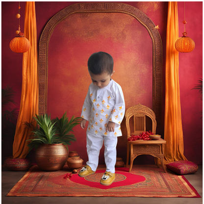 Babynjungle Kids 100% Cotton Hand Painted Ethnic Wear kurta set for Boys