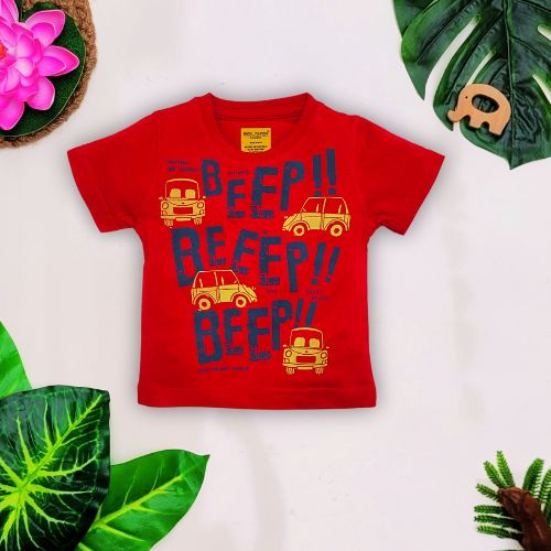 Babynjungle Multicolour Pack of 5 Kids 100% Cotton Tshirt for Boys