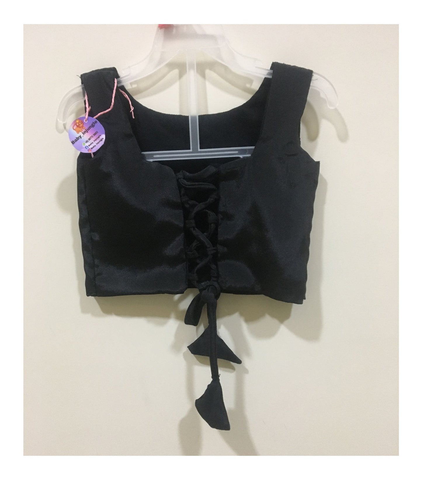 Babynjungle Kids Black Silk Ethnic lehengha choll  Set For Girls