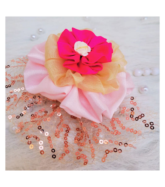 Babynjungle Girls Hair Accessories pink sparkle Net hair Clip